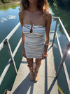 Audria mini dress - Brown/blue