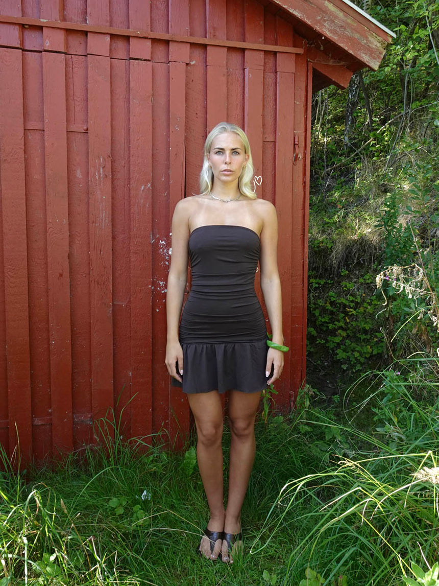 Lollie mini dress - Brown