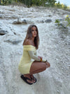 Lunika off shoulder dress - Yellow