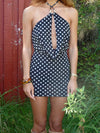 Lukka mini dress with polka dots - Black/white