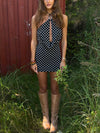 Lukka mini dress with polka dots - Black/white