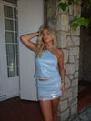 Elsine mini skirt with sequins - Light blue
