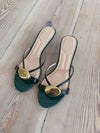 Cleopatra mini heels with gold detail - Green