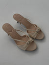 Teleo mini heels with buckle detail - Cream