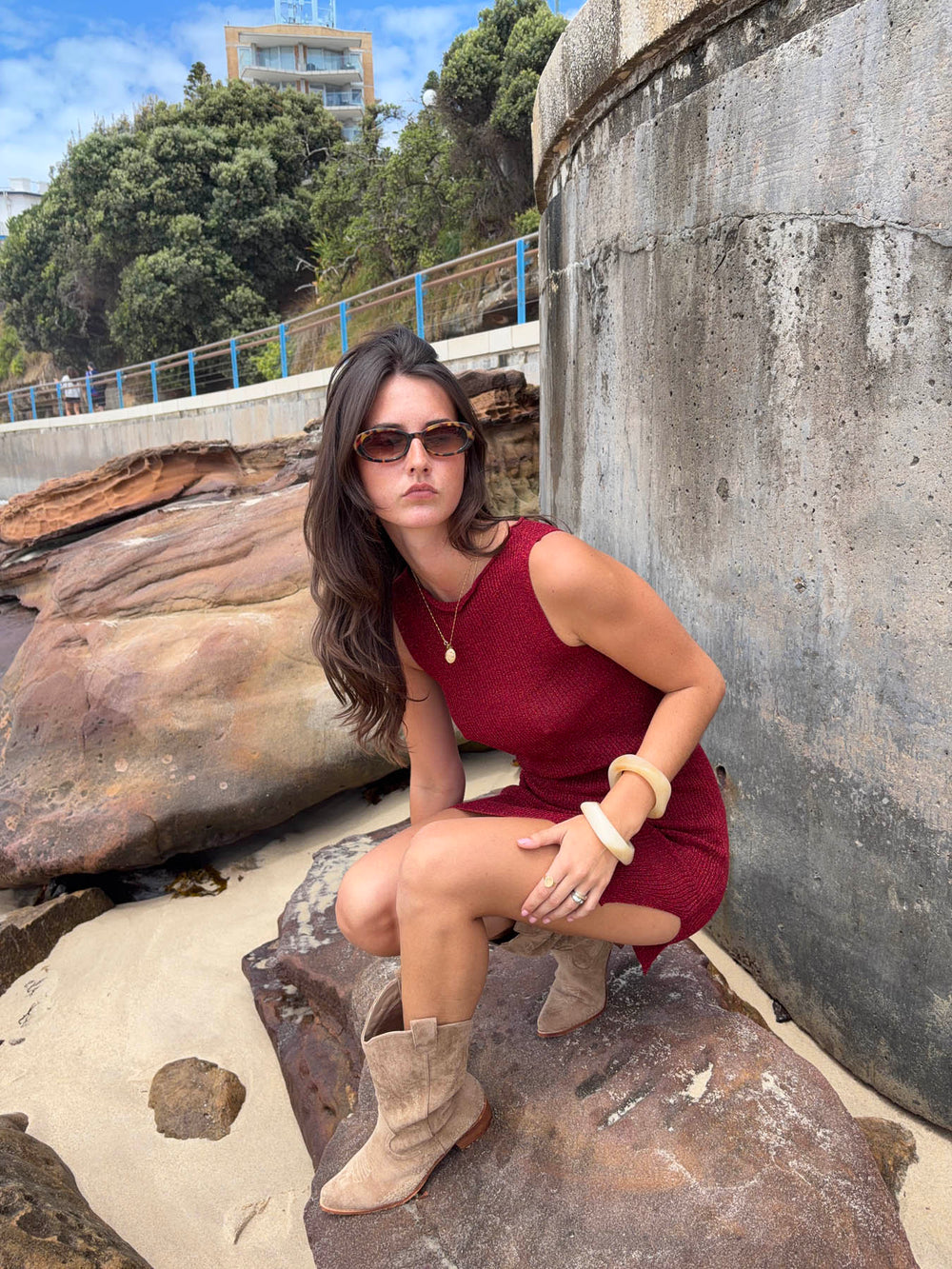 Nalle mini dress - Burgundy