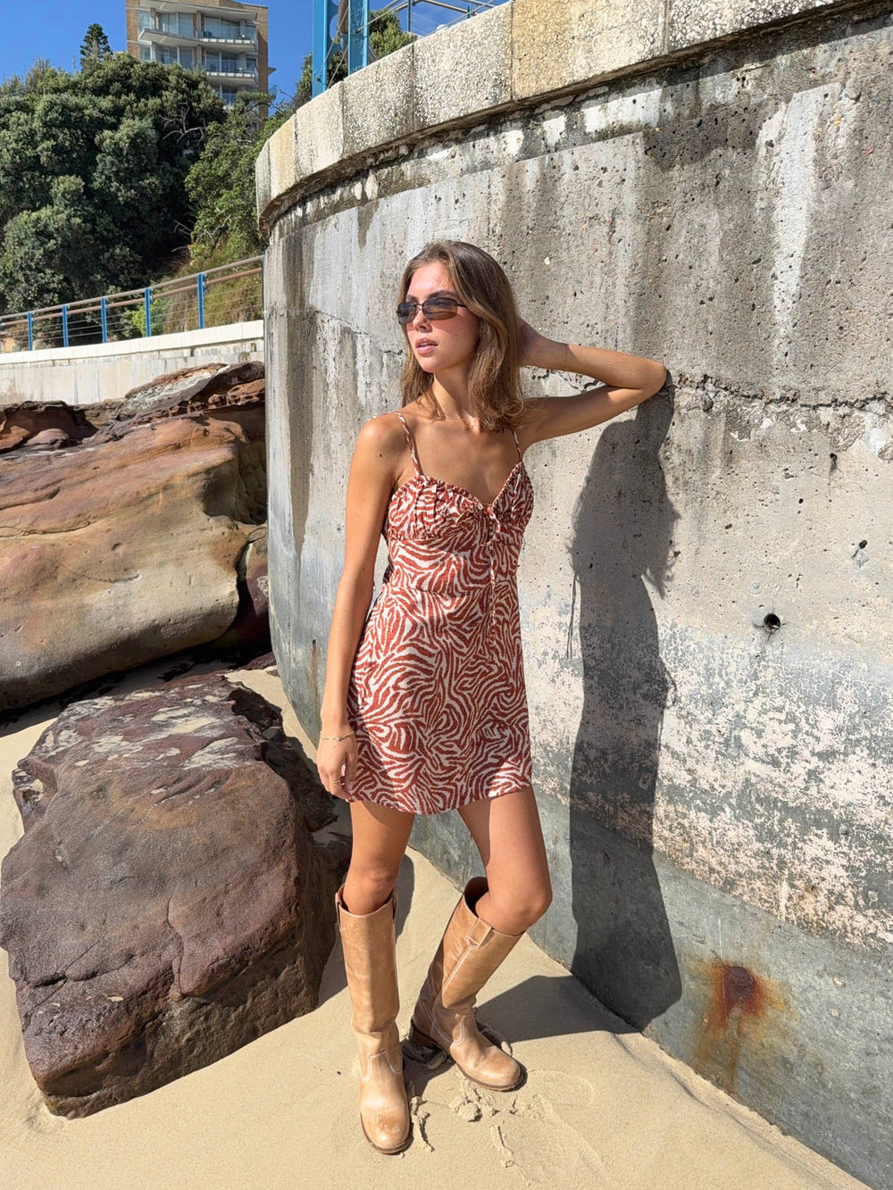 Lailina patterned mini dress - Zebra print