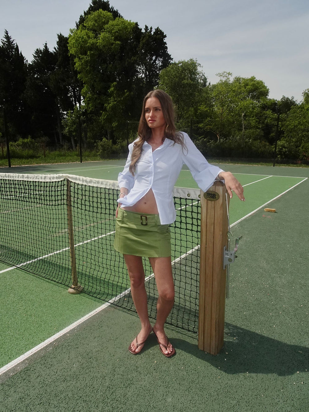 Jenny mini skirt with belt - Green