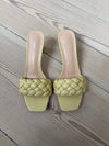 Yasmin woven mules – Light Yellow