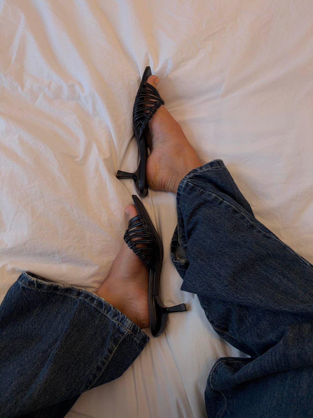 Elba mules with braided details – Black