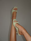 Pastella mules with bow - Mint green