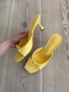 Pastella mules with bow - Light yellow