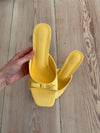 Pastella mules with bow - Light yellow