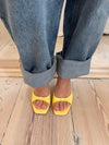 Pastella mules with bow - Light yellow
