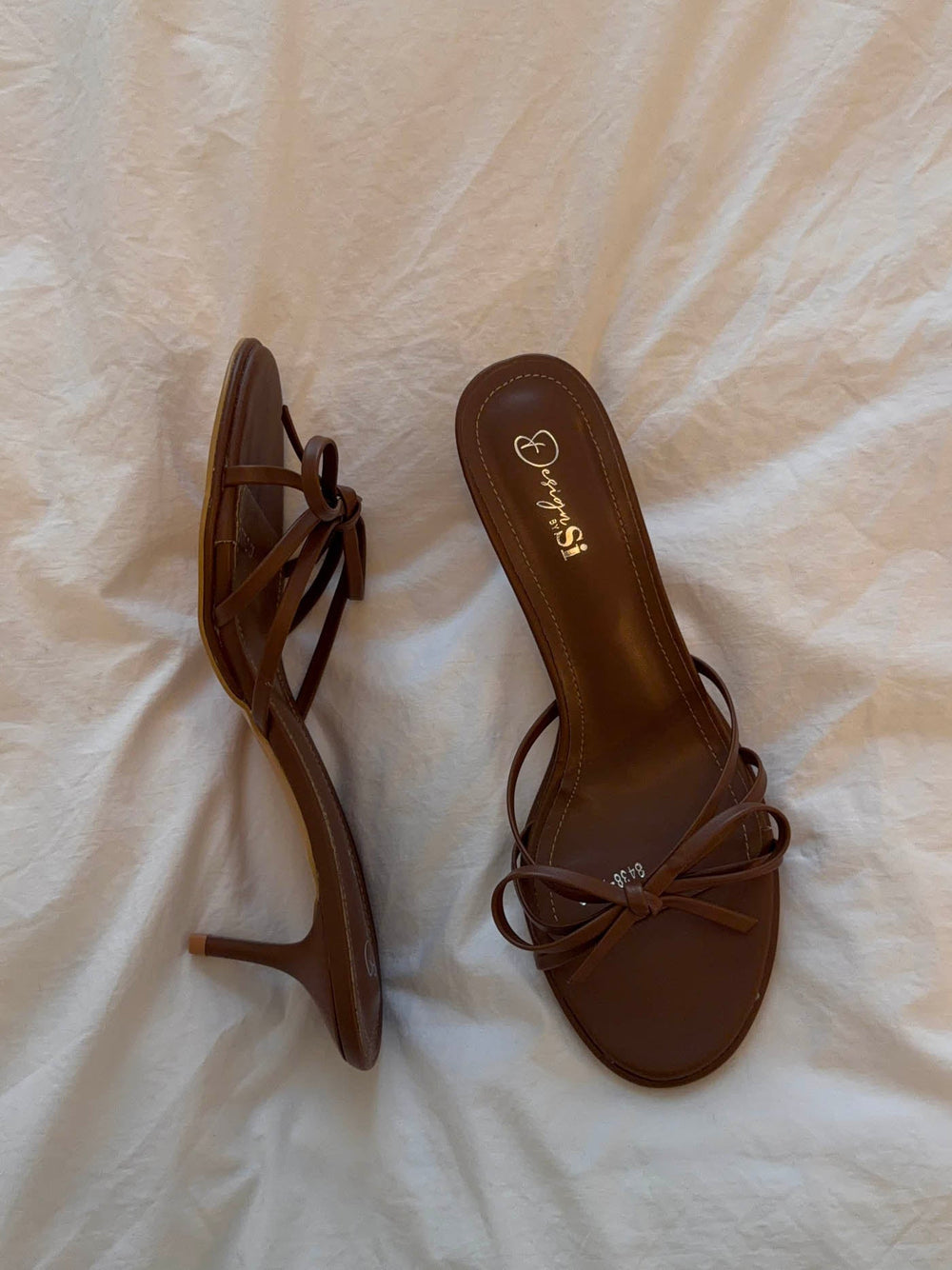 Anna mules with bow detail – Brown