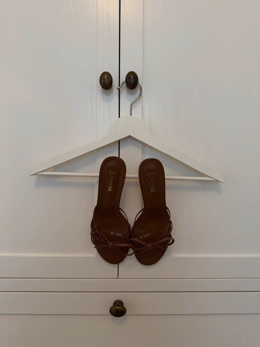 Anna mules with bow detail – Brown