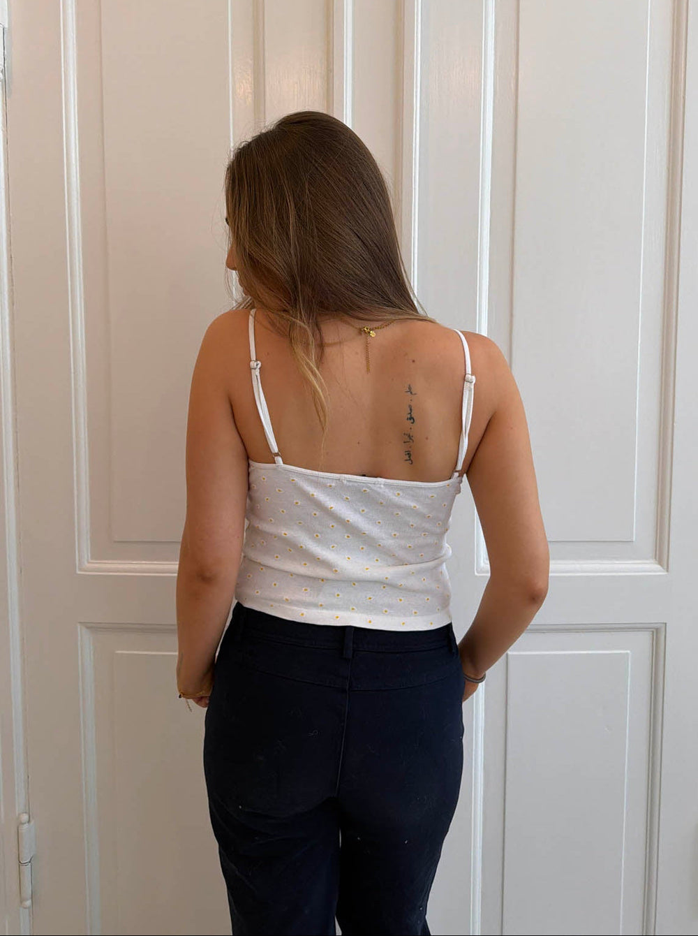 Luliane pyjamas top with flowers - White/yellow