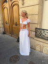 Naomi skirt with lace - White