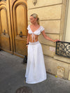 Naomi skirt with lace - White