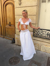 Naomi skirt with lace - White