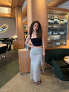 Eanie maxi skirt with glitter - Silver