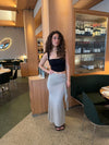 Eanie maxi skirt with glitter - Silver