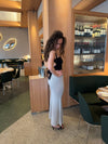 Eanie maxi skirt with glitter - Silver