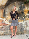 Floriza skirt - Grey/white