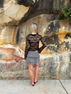 Floriza skirt - Grey/white