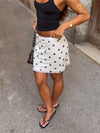 Fie skirt in mesh with polka dots - White/black