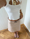 Scandivv skirt with belt - Beige