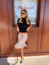 Scandivv skirt with belt - Beige