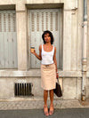 Scandivv skirt with belt - Beige