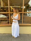 Malin Tomkins skirt with tie detail - White