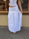 Malin Tomkins skirt with tie detail - White