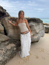 Tunika skirt with ruffles – White