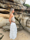 Tunika skirt with ruffles – White