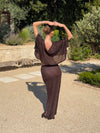 Kissy skirt with glitter - Brown