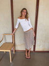 Mandy skirt with checkers - Beige