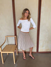 Mandy skirt with checkers - Beige