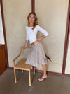 Mandy skirt with checkers - Beige