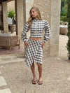 Miranda skirt with checkers - White/grey