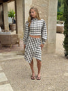 Miranda skirt with checkers - White/grey