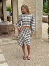 Miranda skirt with checkers - White/grey