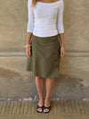 Fimana skirt with buttons - Khaki
