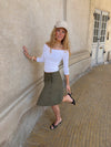 Fimana skirt with buttons - Khaki