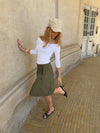 Fimana skirt with buttons - Khaki