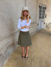 Fimana skirt with buttons - Khaki