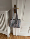 Honey tote bag with stripes - Beige/green