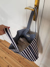 Honey tote bag with stripes - Navy/white
