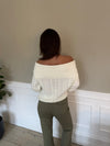 Theresa off-shoulder strik - Off-white